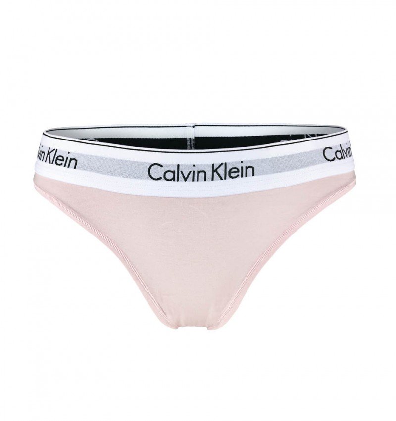 CALVIN KLEIN tanga nohavičky F3786E svetlo ružové