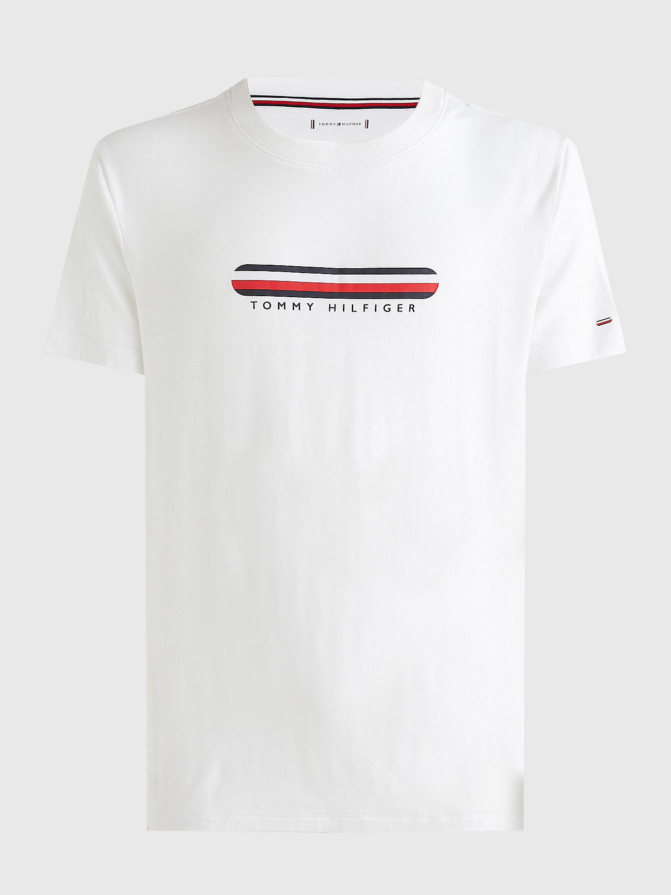 TOMMY HILFIGER - pánske tričko UM0UM02348 YBR farba biela