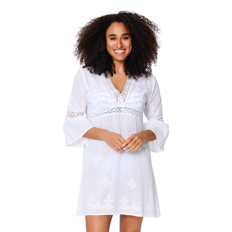 LINGA DORE plážova tunika 8236 farba biela