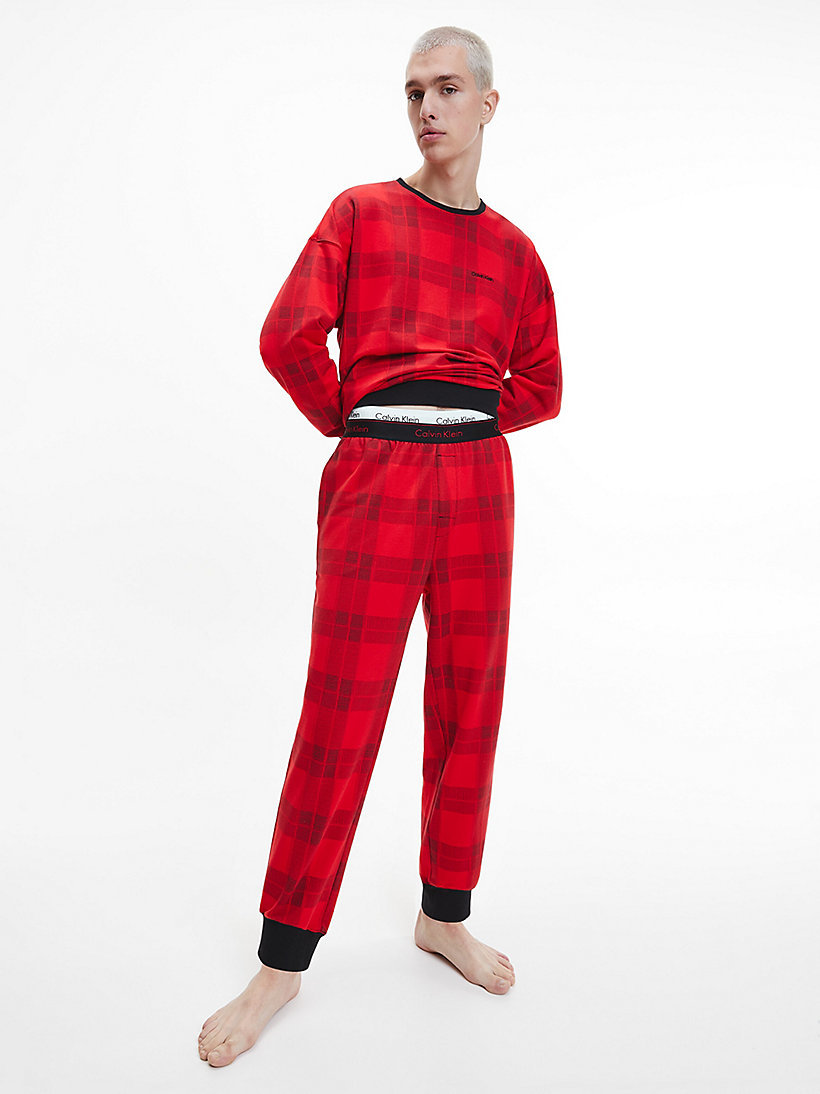 CALVIN KLEIN -pánska mikina NM2379E 5VN farba červena
