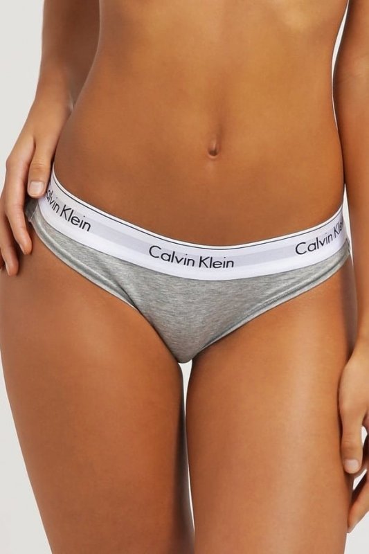 CALVIN KLEIN bikini nohavičky F3787E + QF8520  farba  sivé