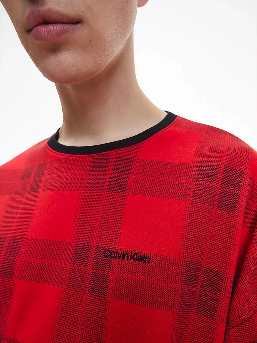 CALVIN KLEIN -pánska mikina NM2379E 5VN farba červena