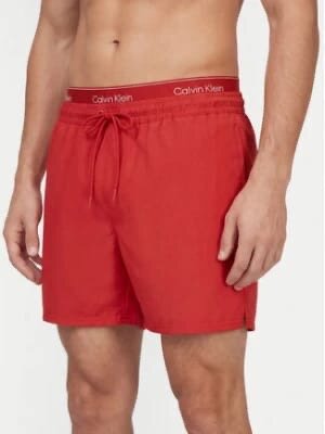 CALVIN KLEIN  pánske plavky LVOON61024XU9 farba červená