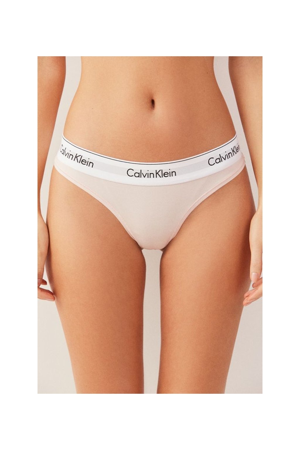 CALVIN KLEIN tanga nohavičky F3786E svetlo ružové