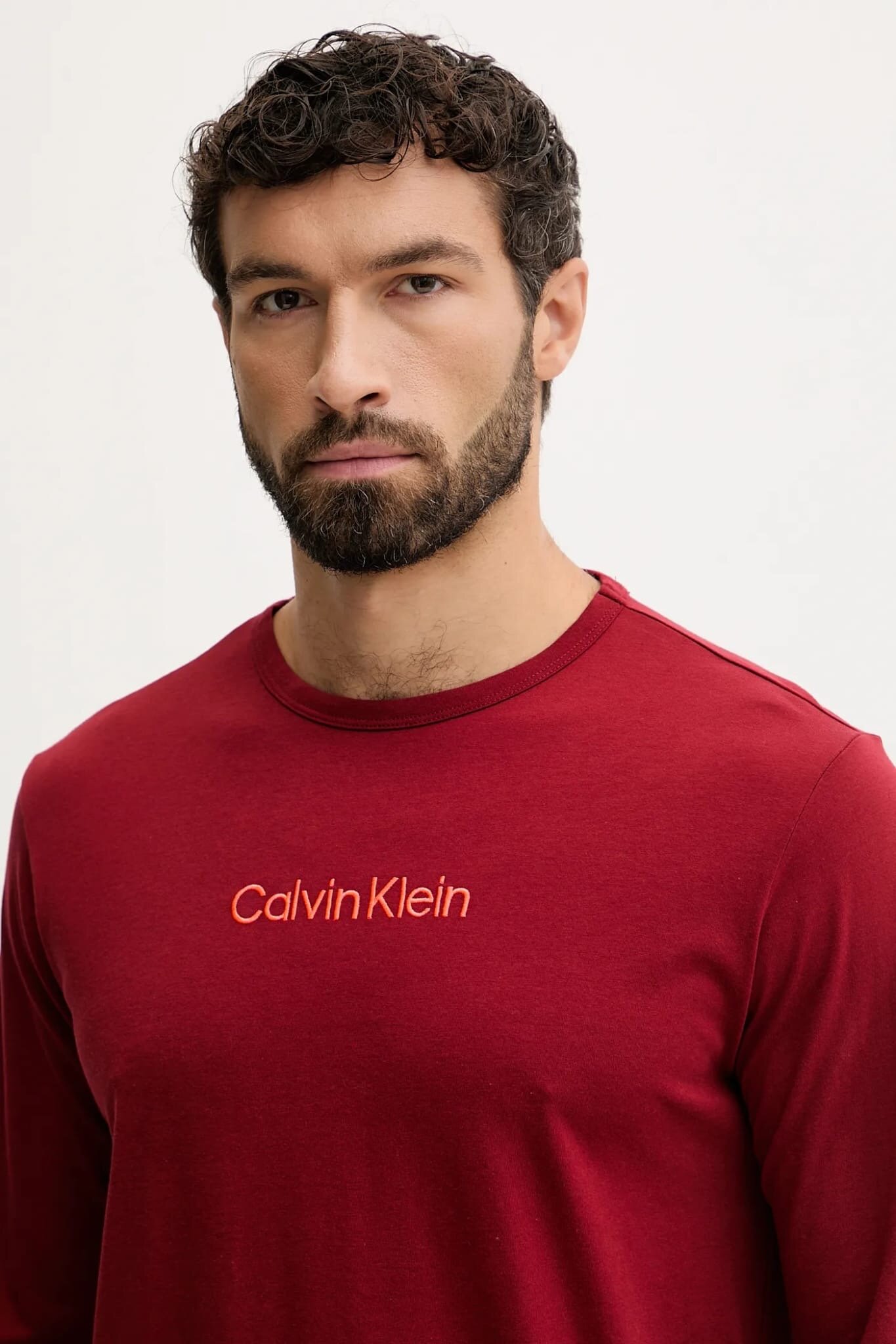 CALVIN KLEIN   pánske tričko NM27771E AF8  farba bordo