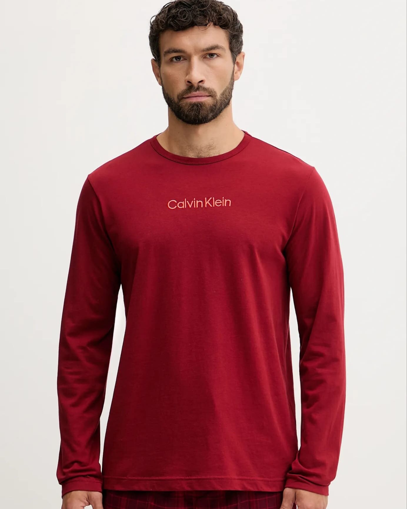 CALVIN KLEIN   pánske tričko NM27771E AF8  farba bordo