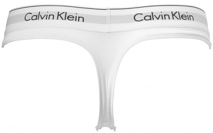 CALVIN KLEIN tanga nohavičky F3786E +QF8518 100 farba biele