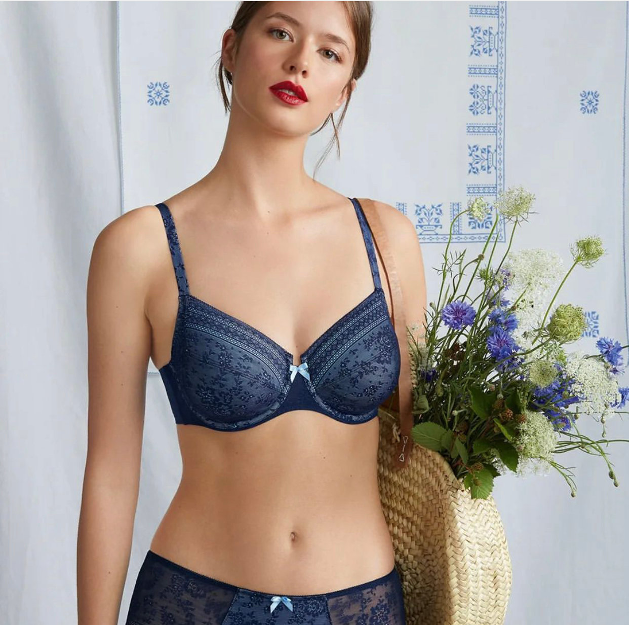 ANITA podprsenka FLEUR  5653 380 farba modrá