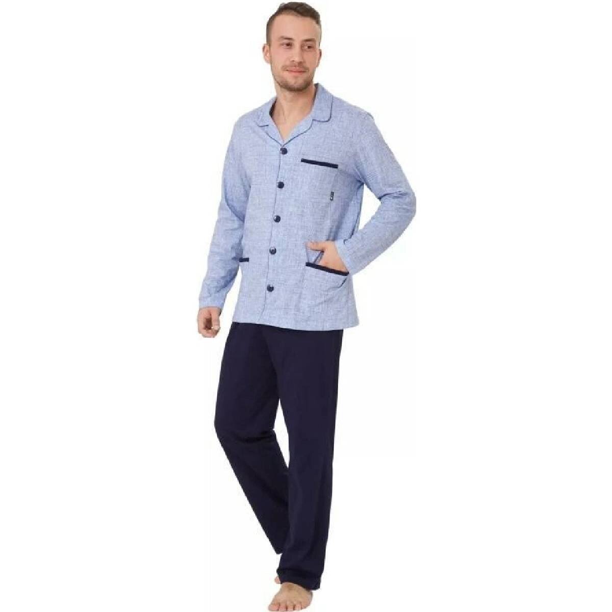 HOTBERG pánske pyžamo AMBROZY 196 farba modrá