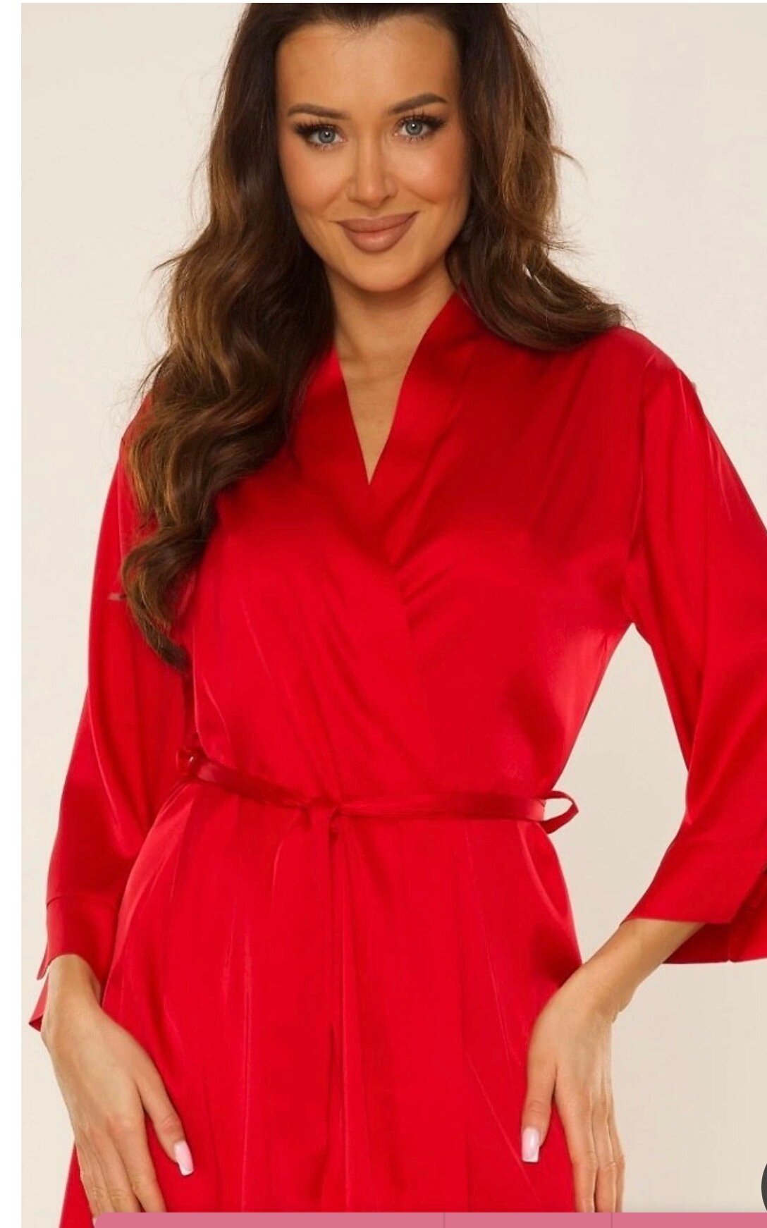 DE LAFENSE dámsky župan CORDELIA 757 farba červená