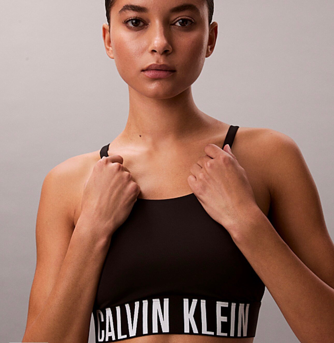 CALVIN KLEIN vrchný diel plavky LV00Q61187 UB1 farba čierna