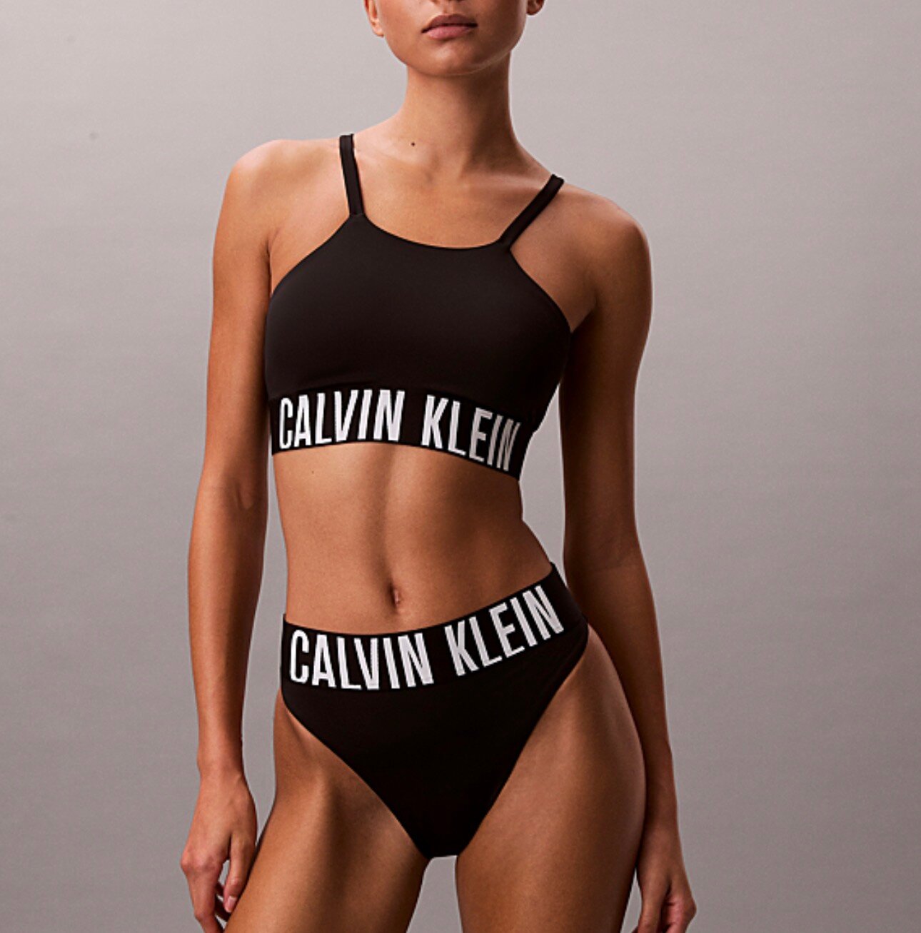 CALVIN KLEIN vrchný diel plavky LV00Q61187 UB1 farba čierna
