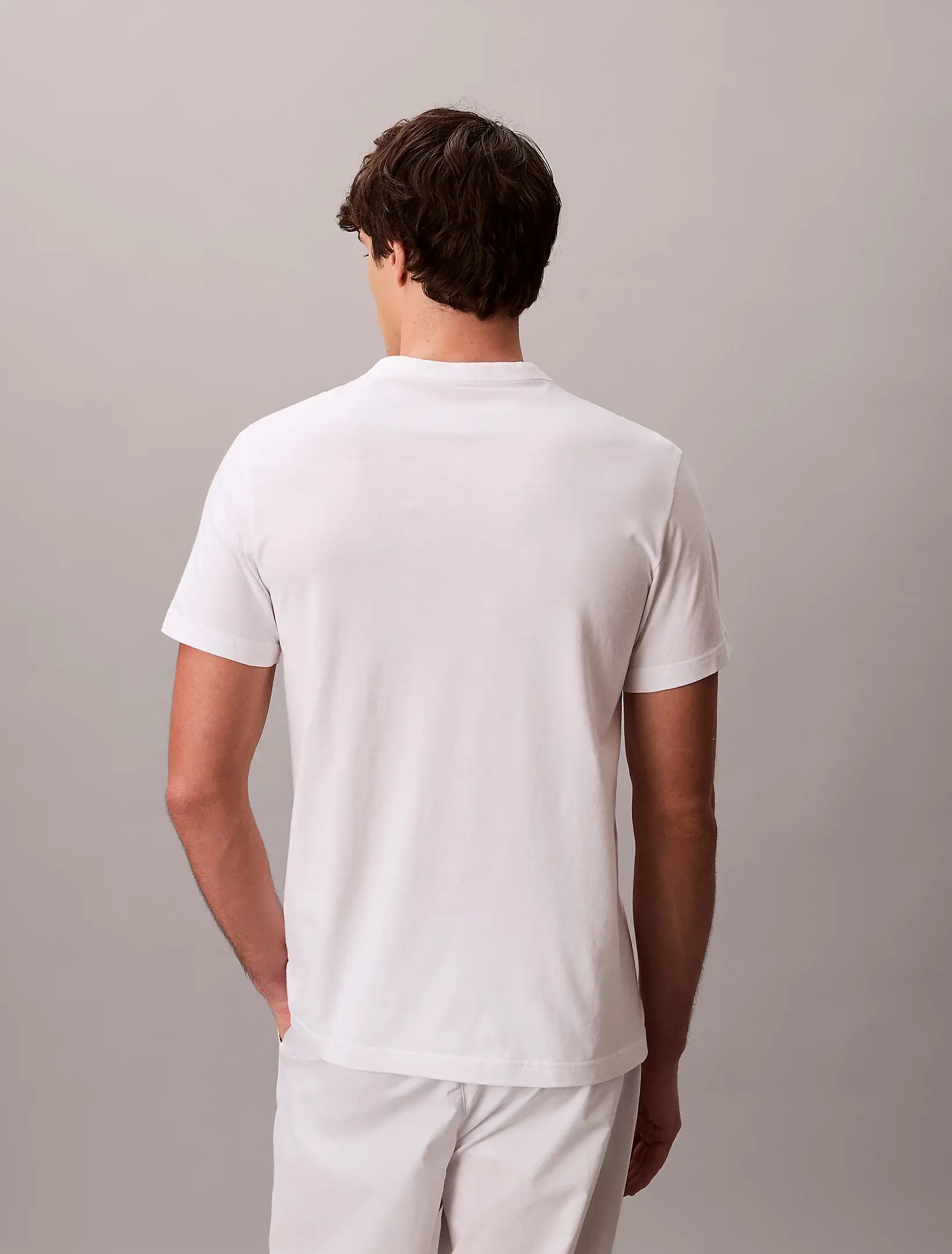 CALVIN KLEIN  pánske tričko NM2748 41G farba biela