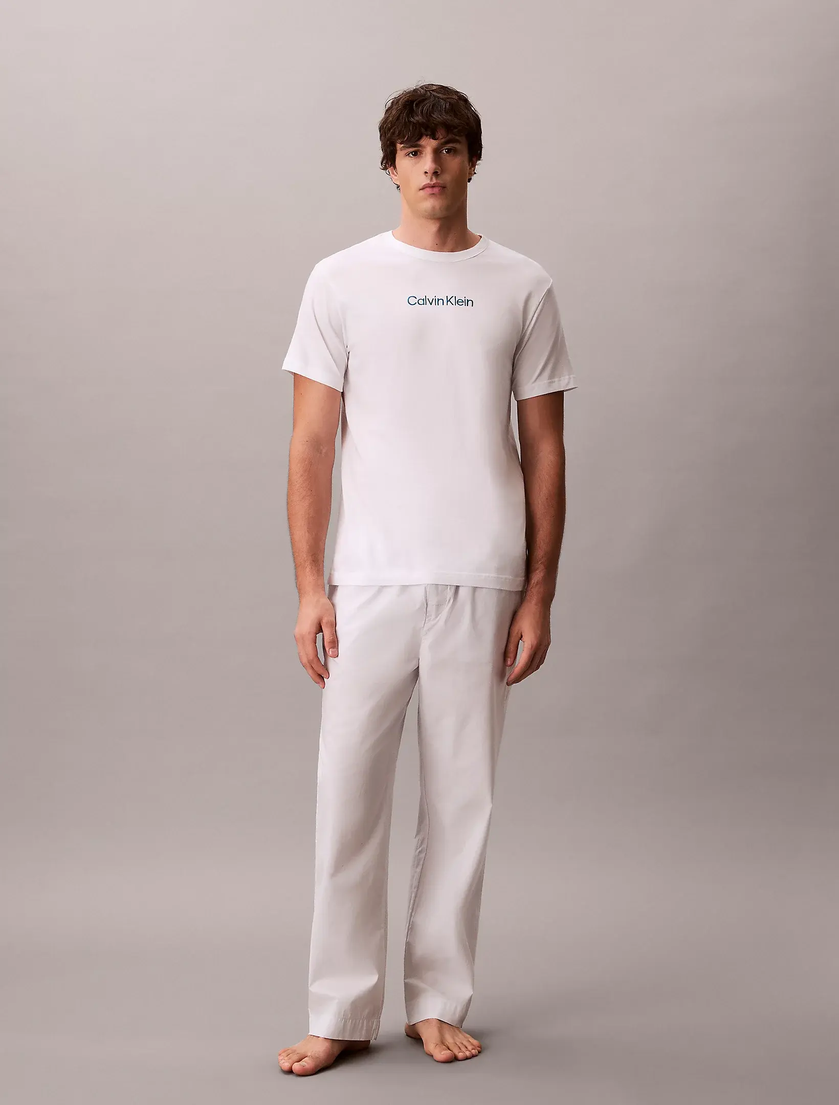 CALVIN KLEIN  pánske tričko NM2748 41G farba biela