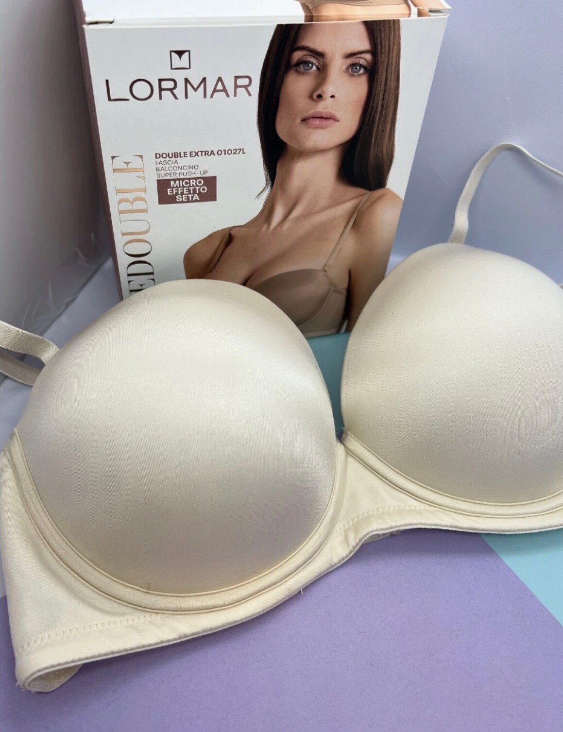 LORMAR podprsenka EXTRA DOUBLE farba smotanová