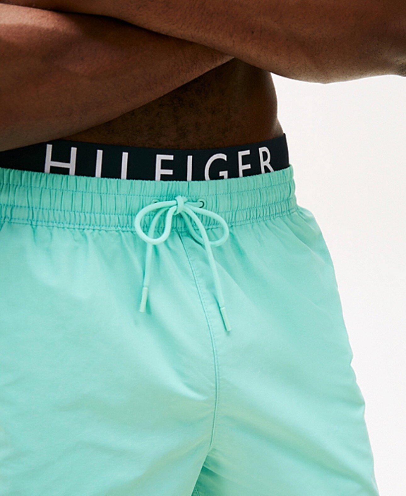 TOMMY HILFIGER -  pánske plavky UMOUM03749 CSR  farba tyrkys