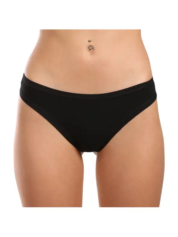 LOWELYGIRLS tanga bavlna 3678 farba čierna