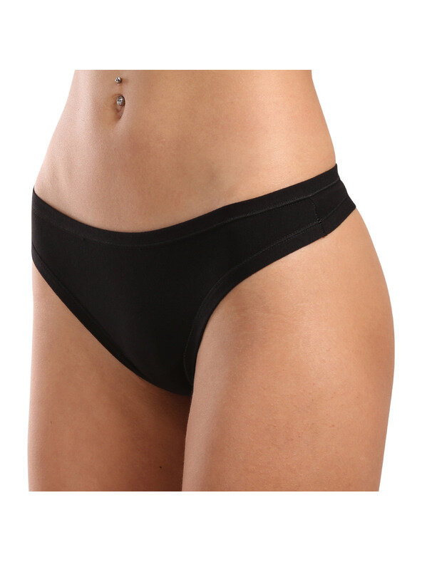 LOWELYGIRLS tanga bavlna 3678 farba čierna