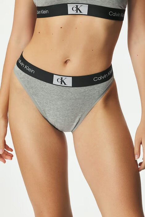CALVIN KLEIN tanga vysoký sed  QF7223  P7A farba sivá