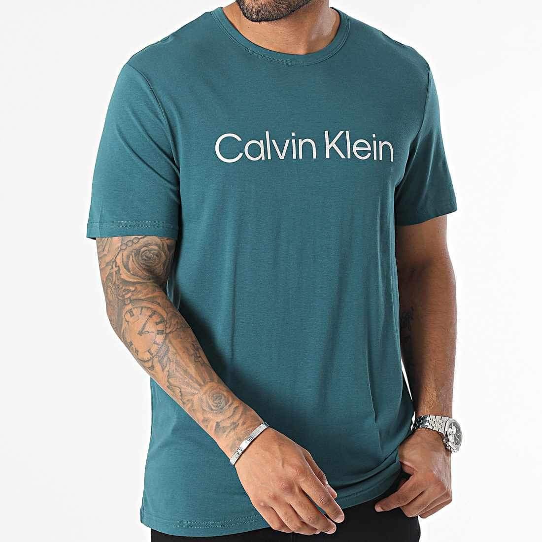 CALVIN KLEIN  pánske tričko  NM2264E CA4 farba smaragd