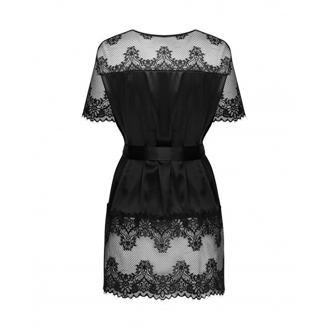 OBSESIVE dámsky župan MADERRIS PEIGNOIR farba čierna