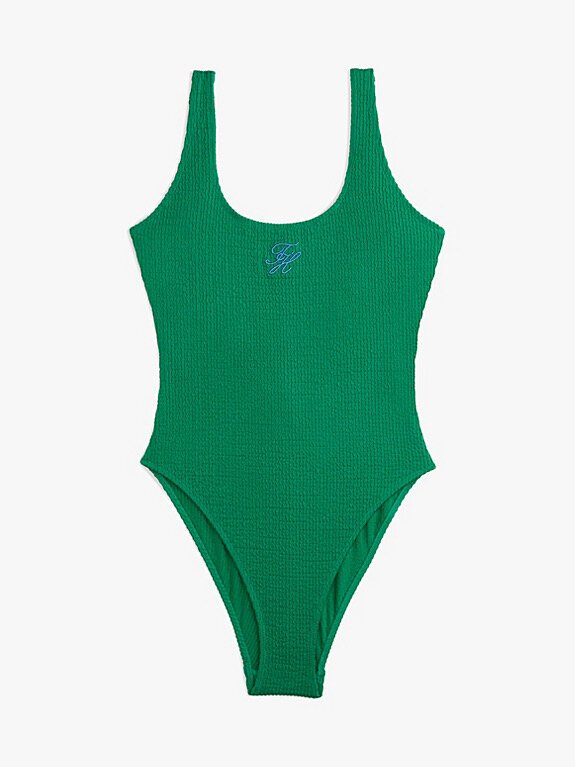 TOMMY HILFIGER dámske plavky  UWOUW6522  MS3 farba zelená