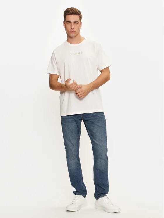 CALVIN KLEIN  pánske tričko NM2748 100 farba biela