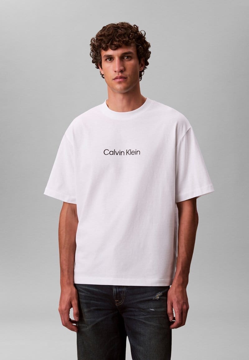 CALVIN KLEIN  pánske tričko NM3021 100 farba biela